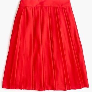 DOUBLE-PLEATED MIDI SKIRT